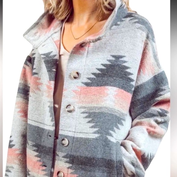 🌵Aztec/Tribal Pattern Western Jacket - Timeless Vintage Long Sleeve Jacket - Picture 2 of 13